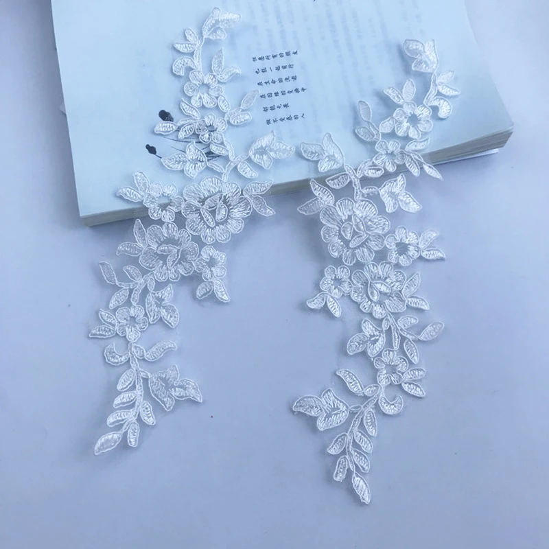 1 шт. Высококачественная Золотая кружевная ткань вышитые нашивки аппликация 3D