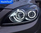 Для Hyundai i30 2008 2009 2010 2011 ультра яркий дневной светильник DRL CCFL ангельские глаза демон глаза комплект Теплый Белый Halo Кольцо