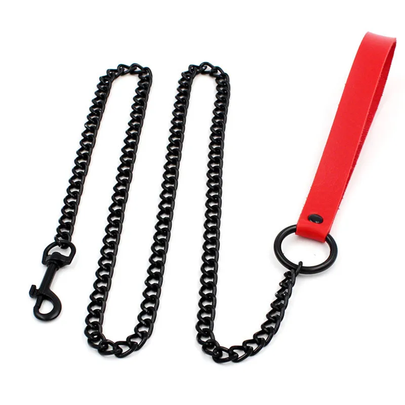 

Fashion Sexy Red Chokers Necklace Round Cuban Link Chain Pu Leather Punk Goth Male Colar Jewelry Pendant Necklace Chains Jewelry