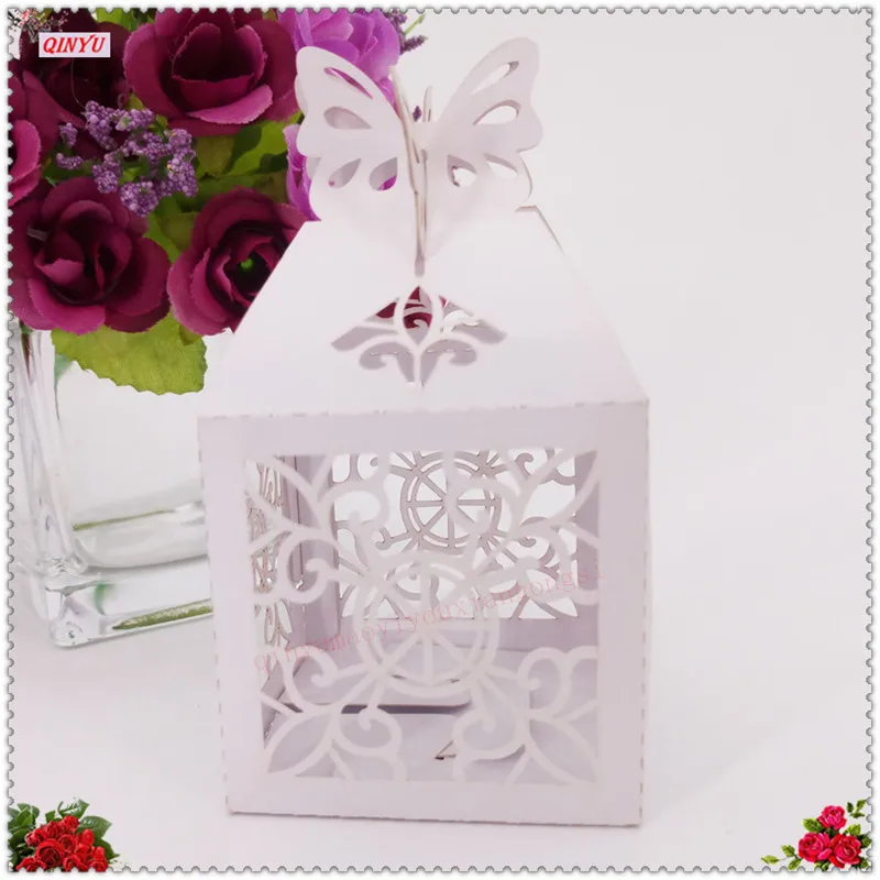 Креативная лазерная резка свадебные коробки для конфет полые подарочные сахара