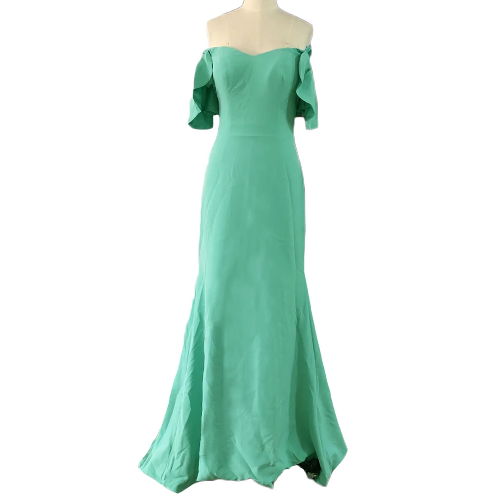 YiMinpwp темно-синее платье для выпускного вечера с открытыми плечами и аппликацией