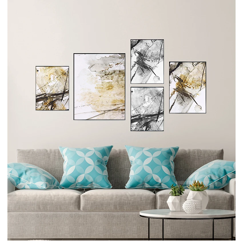 Винтажный Ретро Декор для гостиной без рамки современный абстрактный китайский