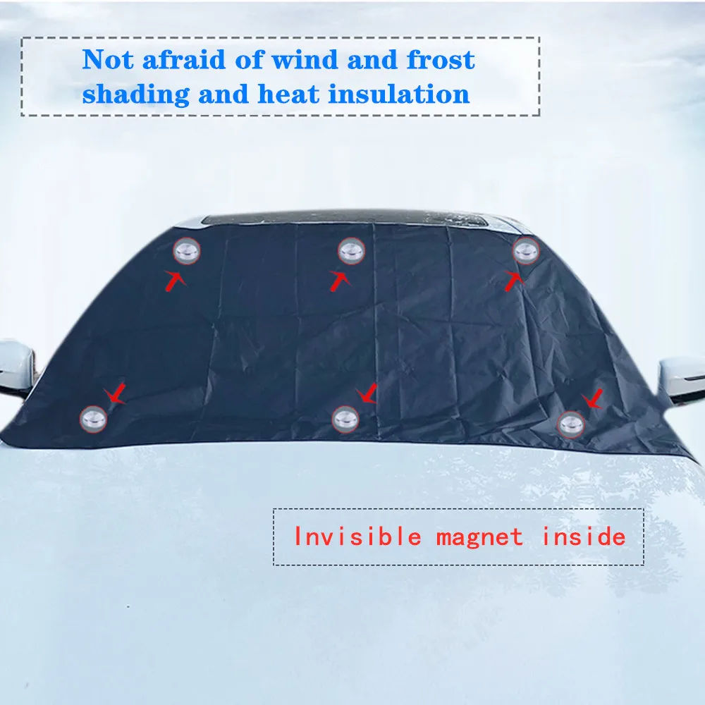 

Сильный магнит автомобильный Снежный Блок Чехол серебряная ткань Магнитный снег лед щит для лобового стекла зимнее автомобильное переднее...