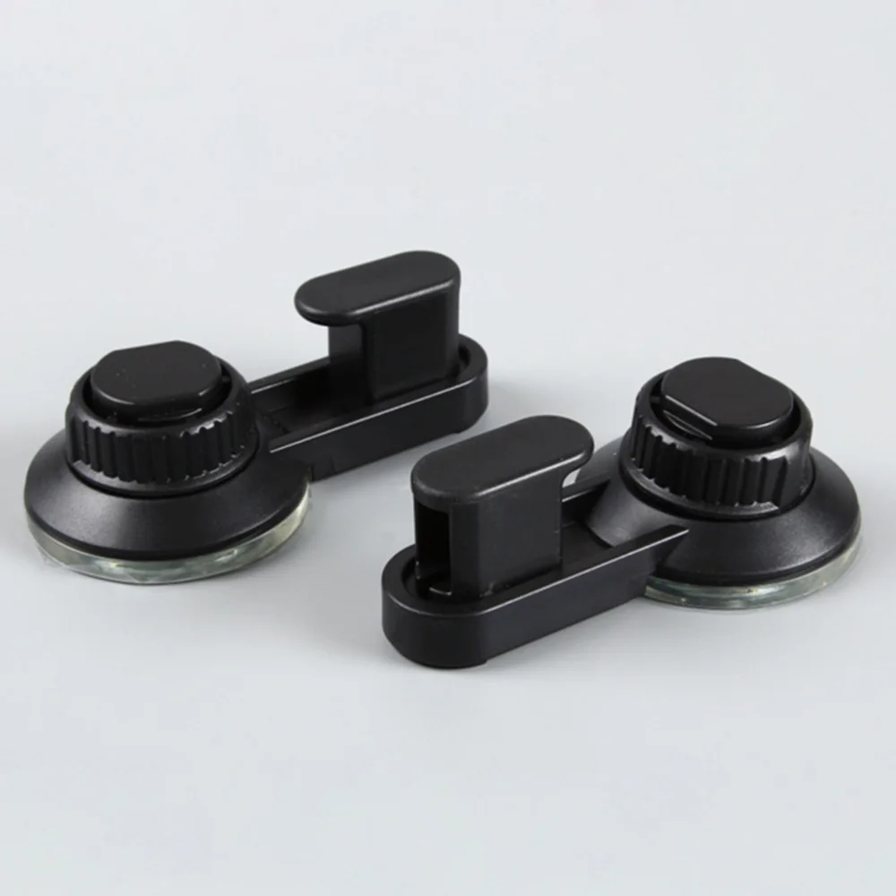 

2 Pcs Strong Vacuum Suction Cup Hooks Removable Reusable Coat Hooks Towel Bath Robe Hangers Home Kitchen Accessories (Black)