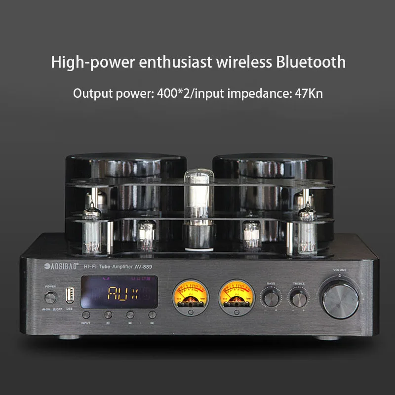 220 В 400 Вт * 2 беспроводной Bluetooth трубчатый усилитель HiFi AV889 USB мощный пылесоса Ретро