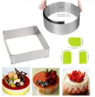 Регулируемый Нержавеющаясталь для приготовления печенья в форме Fondant (сахарная) мусс кольцо выпечки инструменты аксессуары для выпечки инструменты для украшения торта пресс-форма для торта
