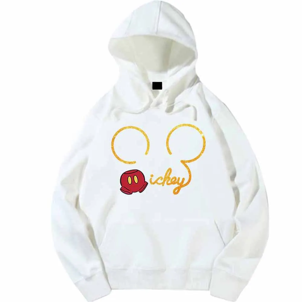 Женская толстовка с капюшоном Disney Minnie Mickey Mouse золотистые бронзовые топы длинными