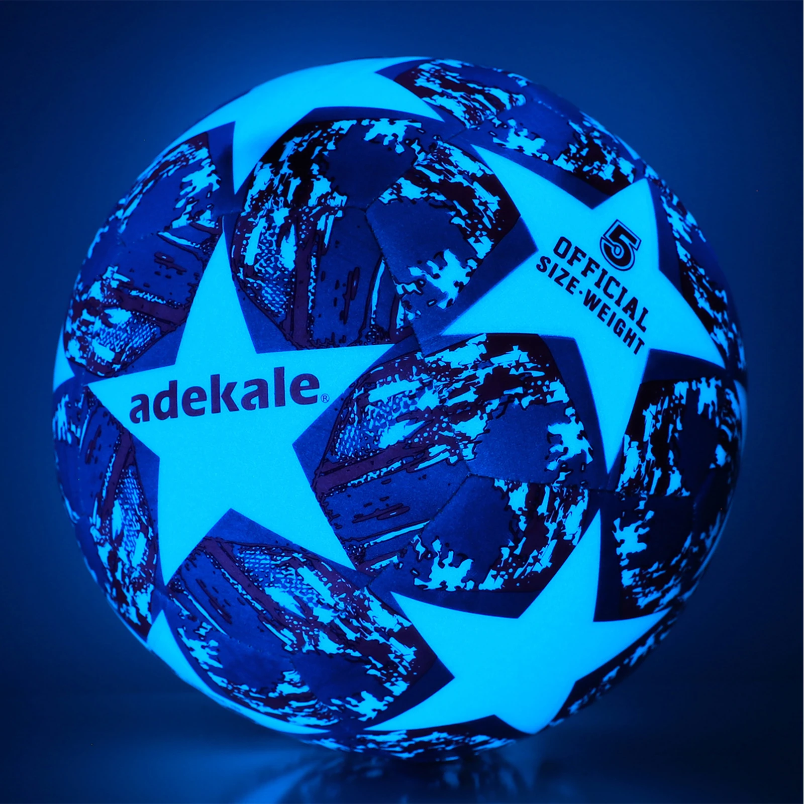 

Glow in The Dark Size 4/5 Night Soccer Ball Light Up Star Football Outdoor Games