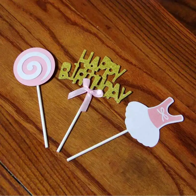 Креативные топперы для кексов товары вечерние лента украшения торта на день