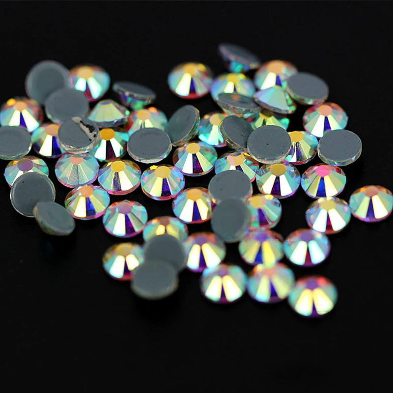 AAAA Crystal Ab SS6-SS50 High Quality Flatback Hot Fix Rhinestone Stones And Crystals Strass DIY Clothes Sewing Decoration | Дом и сад