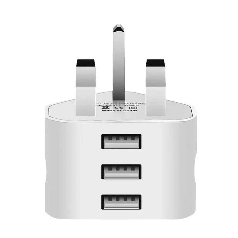 New In Stock UK Plug USB Charger 3 Adapter Tablet Portable Wall Mobile Fast For Travel IPhone Xiaomi | Мобильные телефоны и