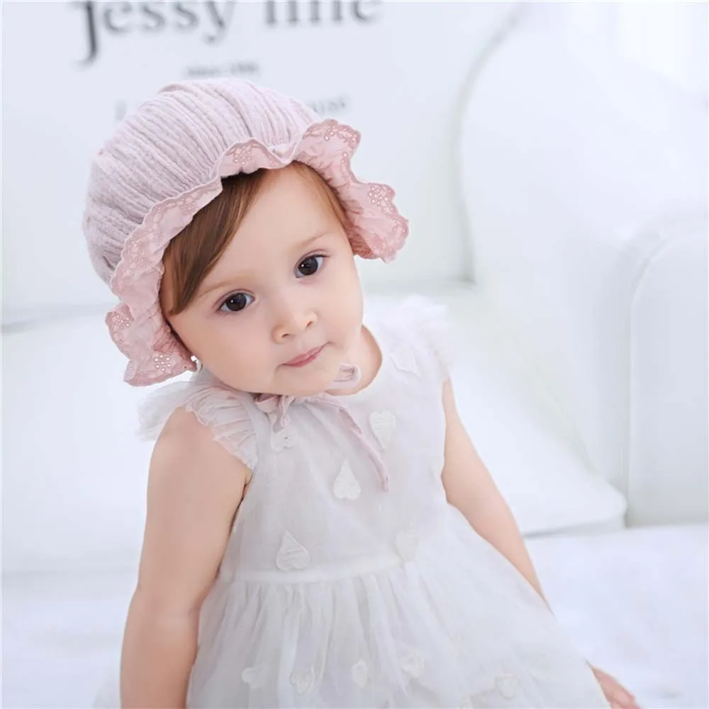 

Lace Newborn Baby Hat Summer Children Sun Hat Gifts Princess Infant Toddler Baby Bonnet Girls