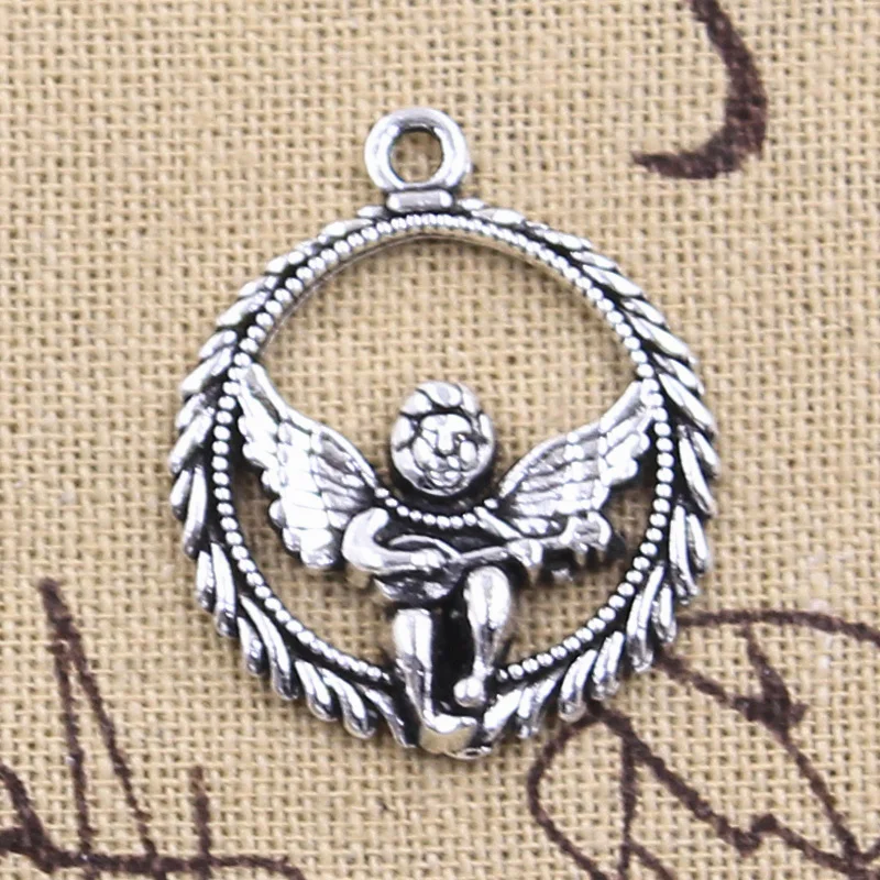 

8pcs Charms Love Angel Cupid 30x25mm Antique Silver Color Pendants DIY Crafts Making Findings Handmade Tibetan Jewelry