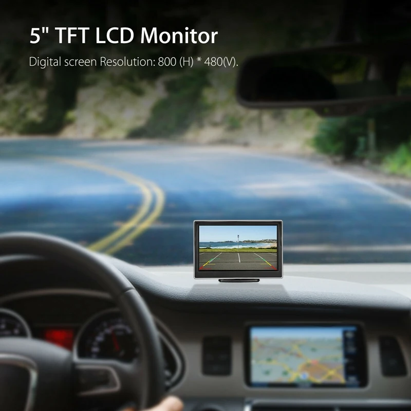 Car License Backup Camera Rear View HD Parking System Night Vision 5 Inch Monitor TFT LCD Screen Digital | Автомобили и мотоциклы