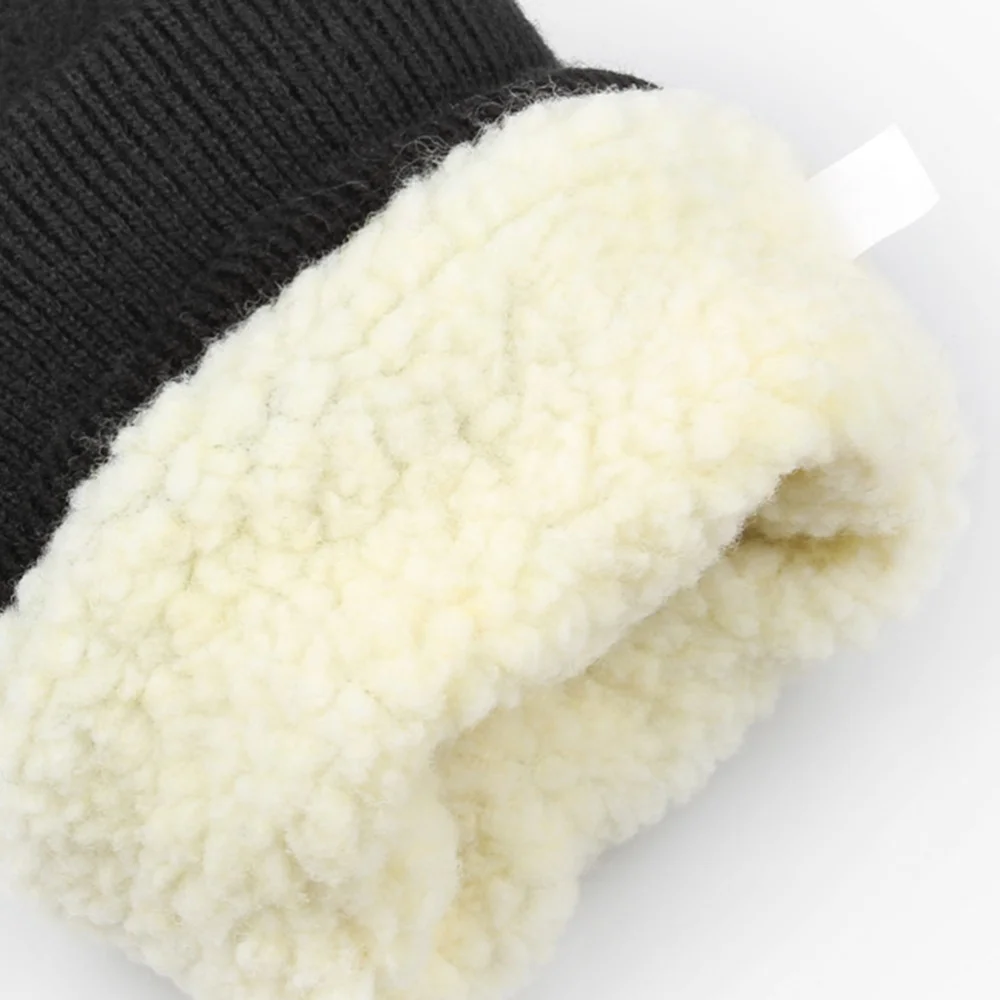 

1 Pair Cycling Warm Touch Screen Winter Warm Running Climbing Outdoor Sports Thicken Windproof (Black )