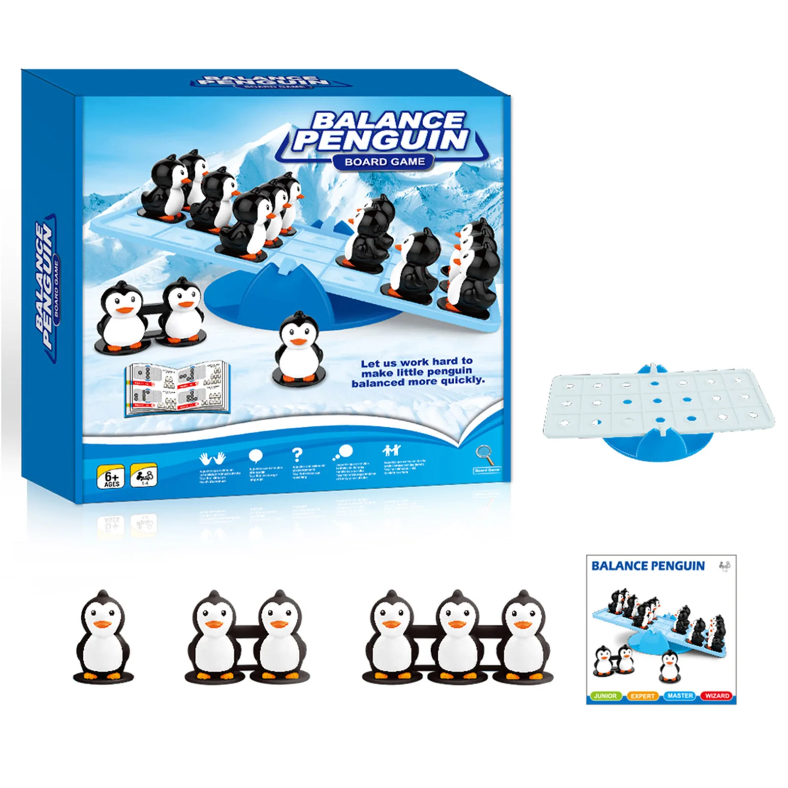 

Balanced Little Penguin Seesaw Toy Multiplayer Interactive Board Games Balance Penguin Game Early Childhood Education Toy