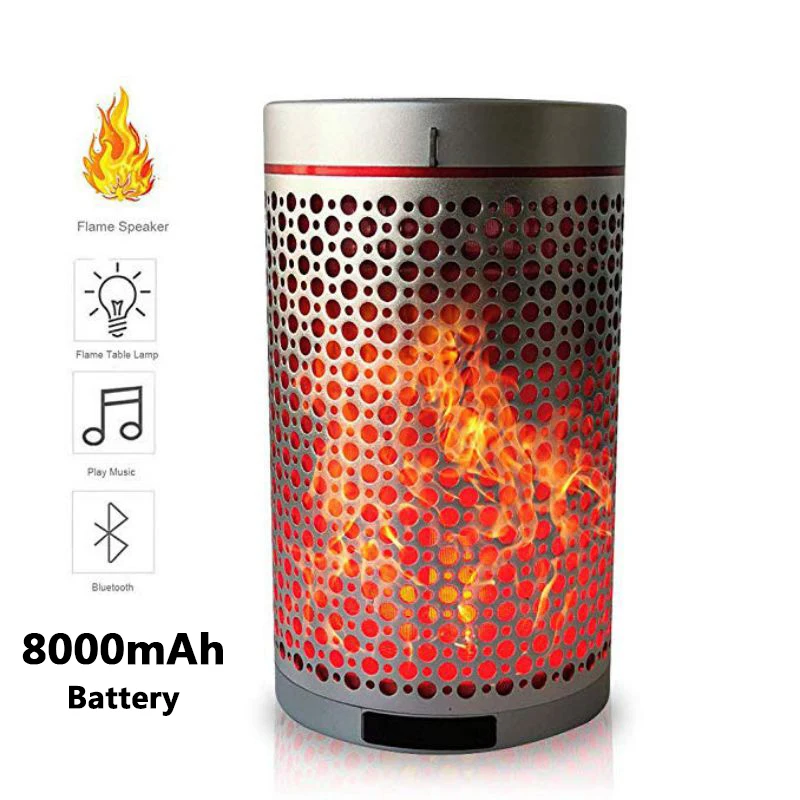 С пламенем светильник атмосфера беспроводной сабвуфер Bluetooth динамик портативный