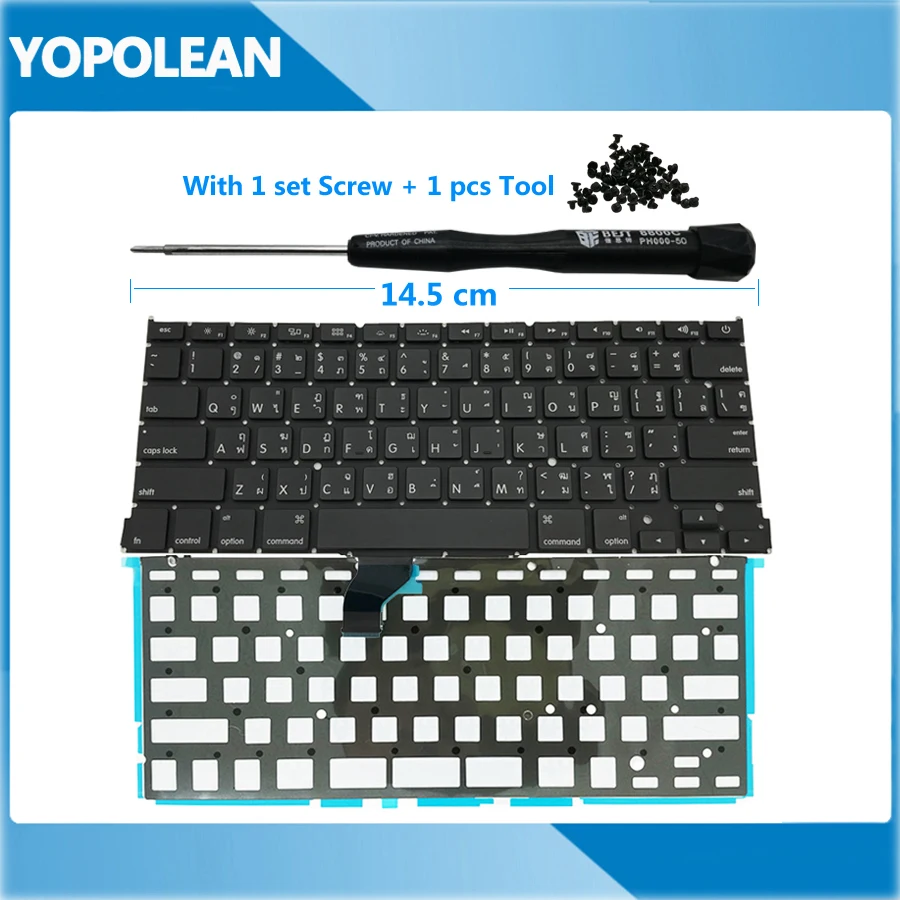 Новая тайская клавиатура из Таиланда с подсветкой для Macbook Pro Retina 13 дюймов A1502 2013