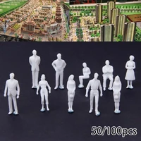 50100pcs 175 scale model miniature white figures human architectural model sand table simulation people