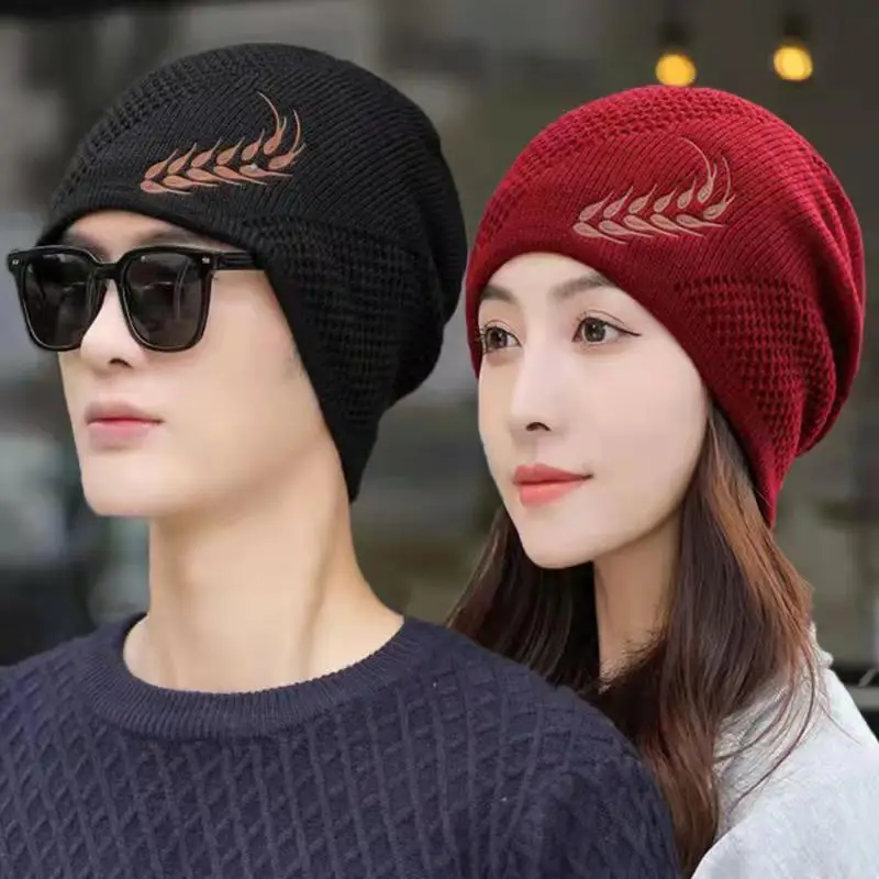 

Winter Hats For Men Beanies 2021 New Thick Plush Warm Earflaps Knitted Hats Female Fall Cycling Bonnets Skullies Women Hats
