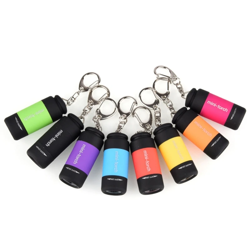 

Rechargable Mini Portable LED White Flash Light Keychain