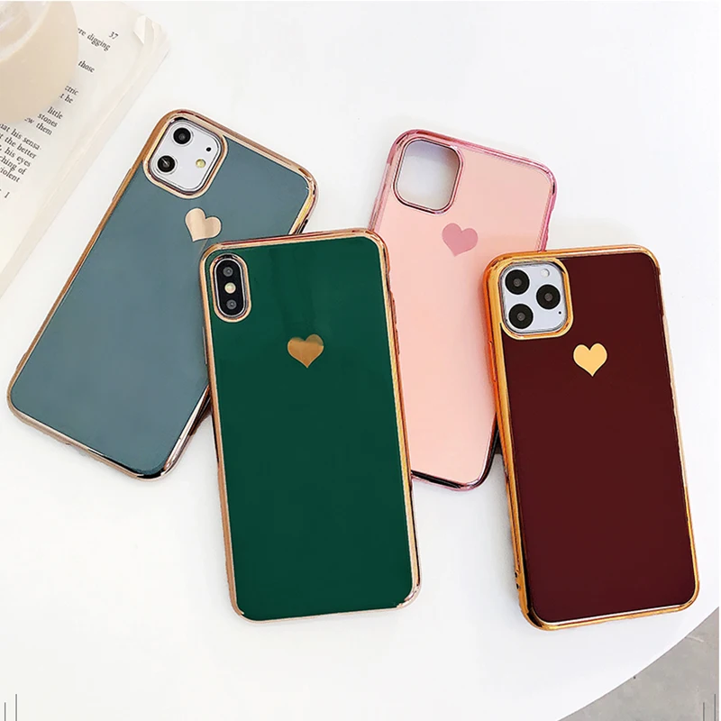 Роскошный чехол LOVECOM с сердечками для телефона iPhone 12 Mini 11Pro Max XR XS X 6 6S 7 8 Plus