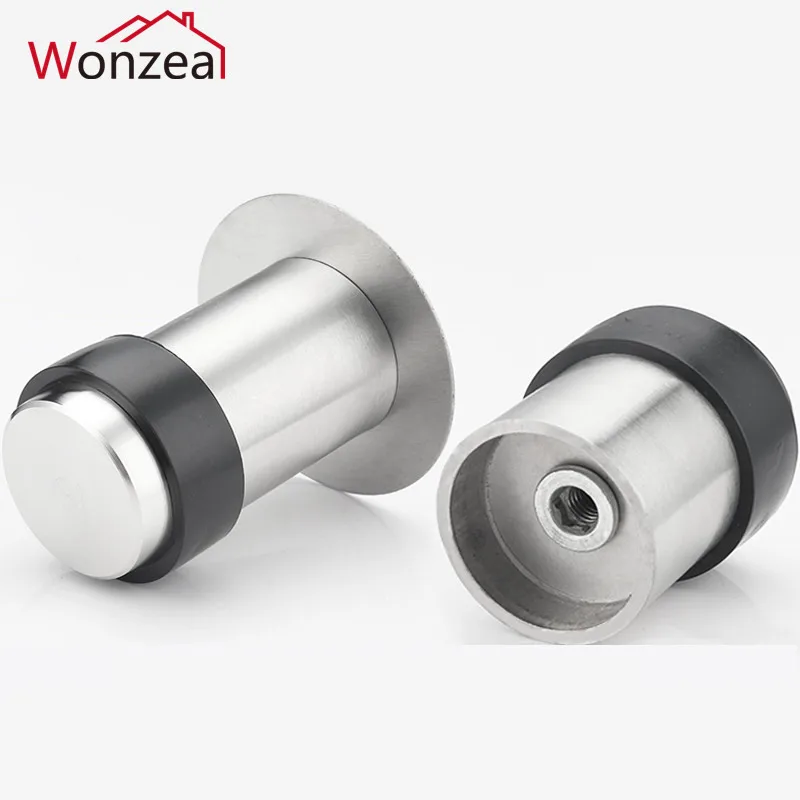 

Stainless Steel Door Stops Double Use with 3M Glue or Screws Suction Anti-Collision Rubber Stopper Turtle Has Binding Resistance