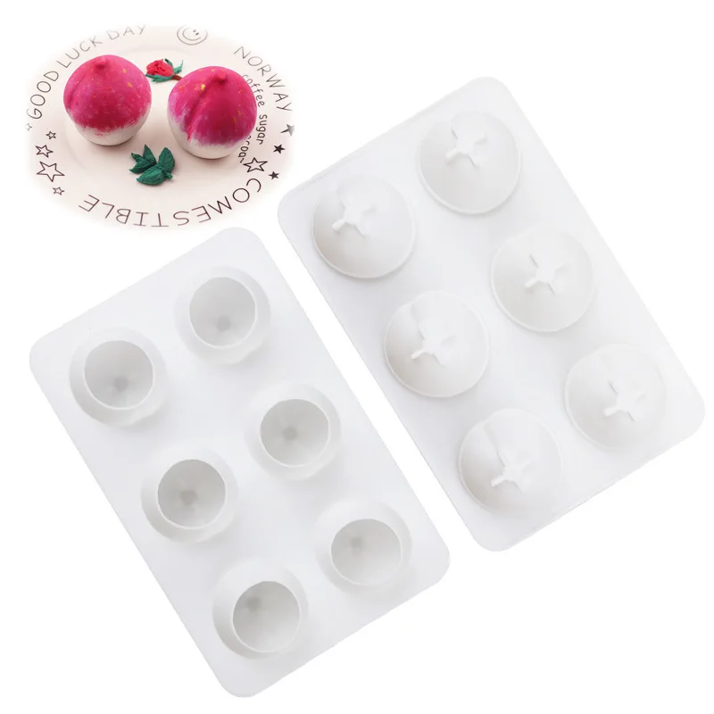 

3D Peach Cake Mold Fruit Silicone Molds Mousse Mould Bakeware Tool