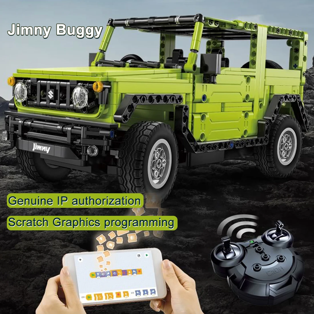 

CaDA C51201W 1/12 2.4G RC/APP Contronl Off-road Vehicle Bricks Model MOC Assembly Building Block Car Toys (579Pcs)