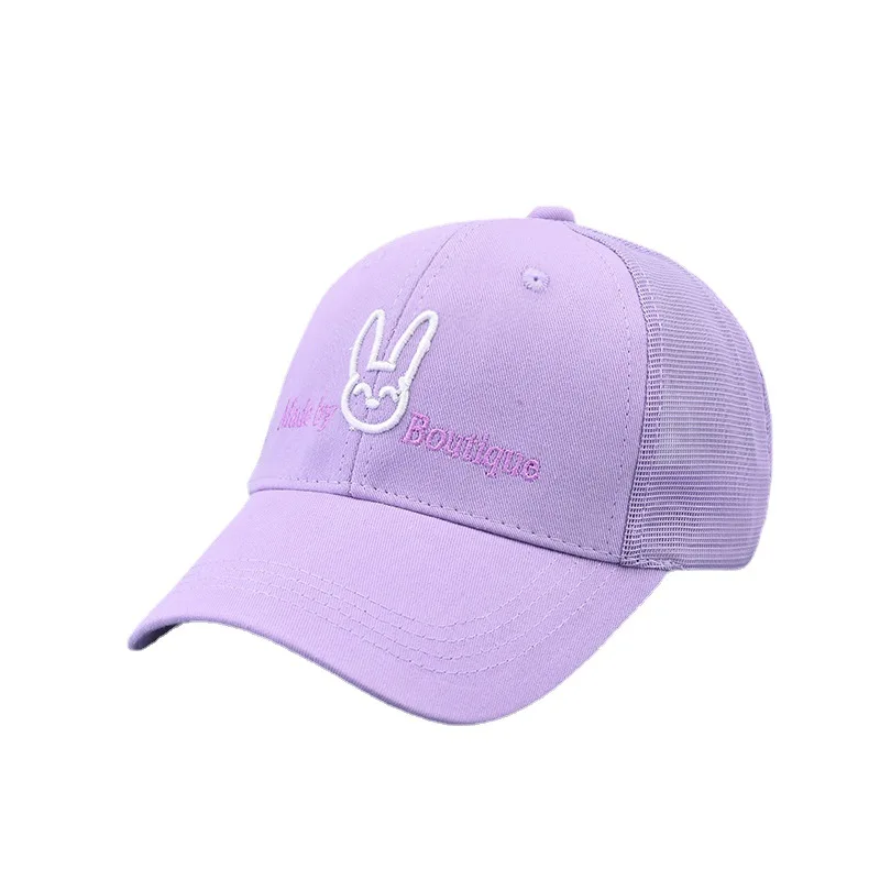 

Ldslyjr 2021 мультфильм кролик вышивка сетка хлопок Casquette бейсболка регулируемая бейсболка головные уборы для ребенка мальчика и девочки 183