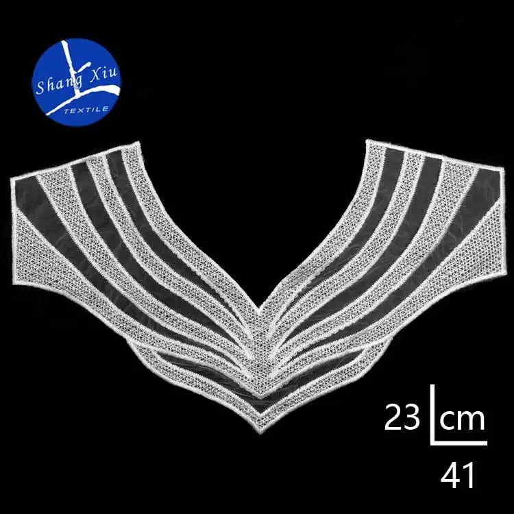 Вышивка шеи воротник diy Ложные воротнички Водорастворимая москитная сетка