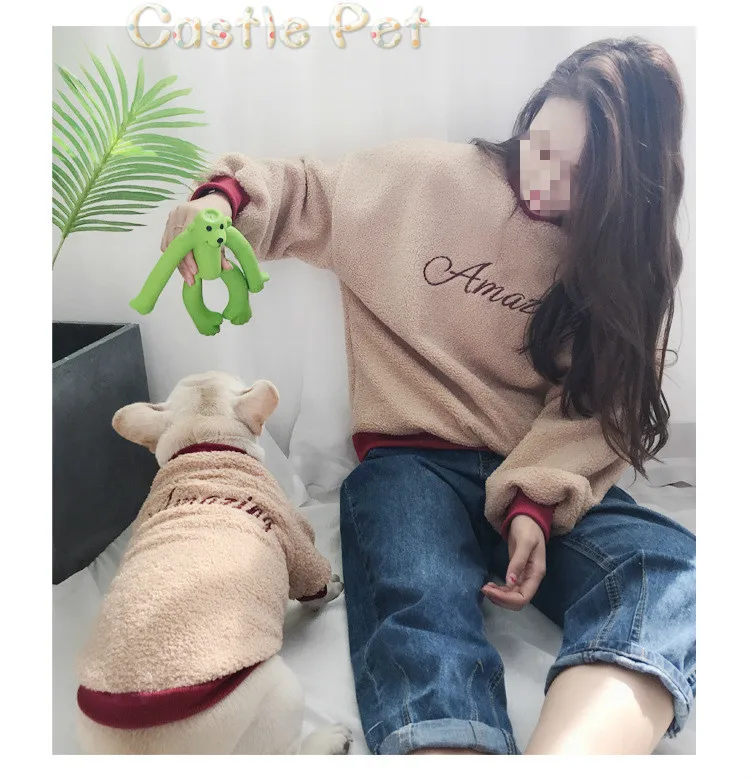 Теплая толстовка с капюшоном для собак Семейные комплекты домашних животных