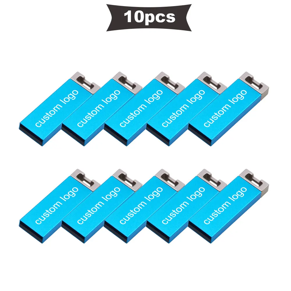 Флеш накопитель USB 10 шт./лот 100% реальная емкость 32 ГБ Металлическая стальная