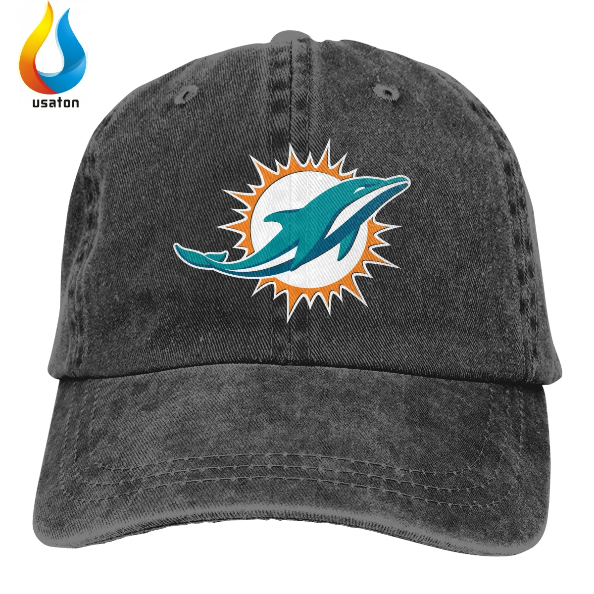 

Women Ponytail Baseball Cap Print 3D Dolphins Logo Fashion Hats Men Cotton Outdoor Simple Visor Casual Cap