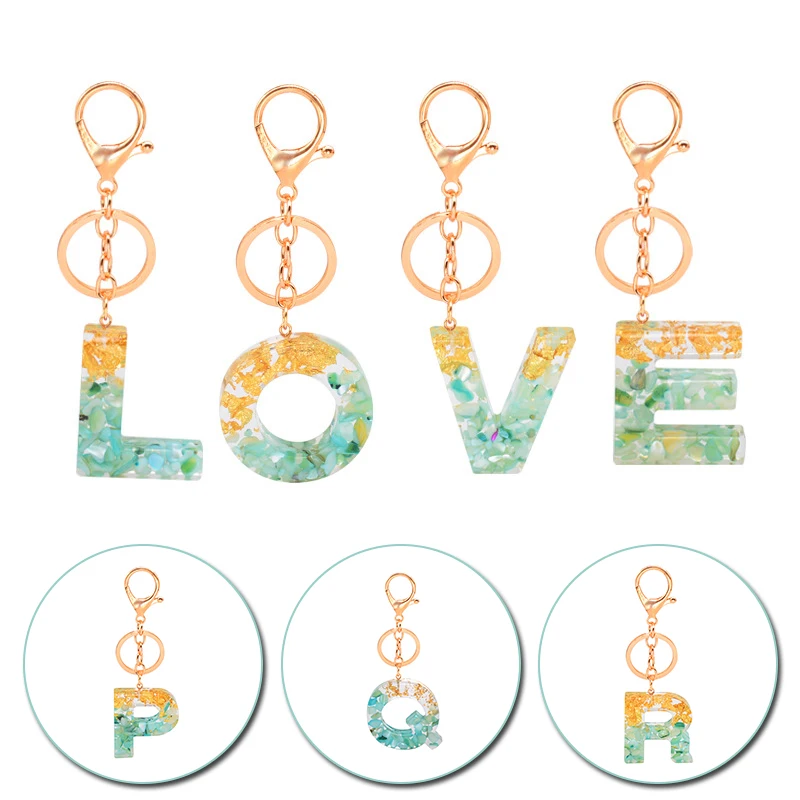 Милые Акриловые Брелоки для ключей 26 цветов брелок кольцо с подвеской блестящий