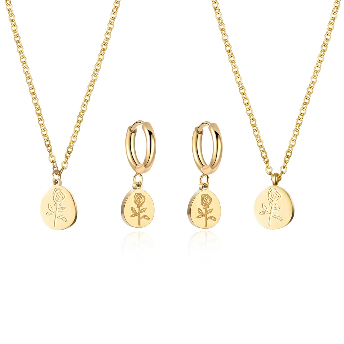 Универсальное ожерелье из нержавеющей стали позолоченное в европейском и