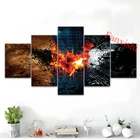 Настенная картина из фильма Marvel Темный рыцарь Бэтмен 5 шт., плакаты и принты на холсте, Hd модульные картины для гостиной, домашний декор