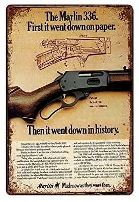 

Lplpol Metal Tin Sign Marlin 336 Bar Pub Home Vintage Retro Poster Cafe 8" X 12"