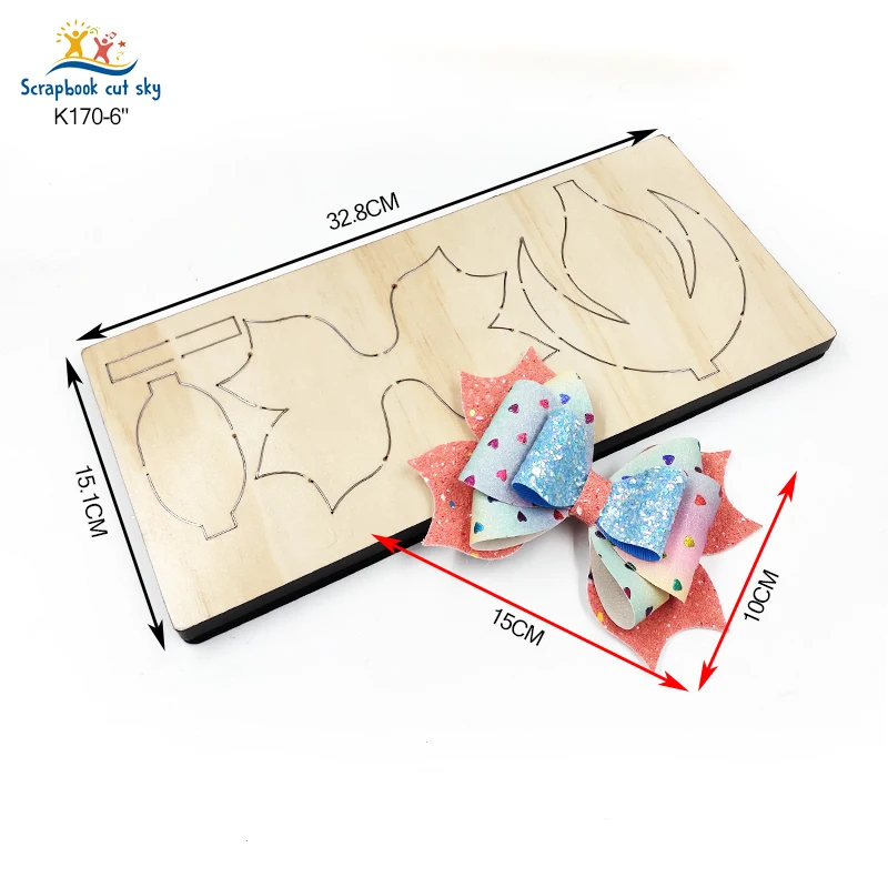 

Bows Cutting Dies K170-6inch Muyu Wooden Mold Scrapbook Suitable For Market General Machines