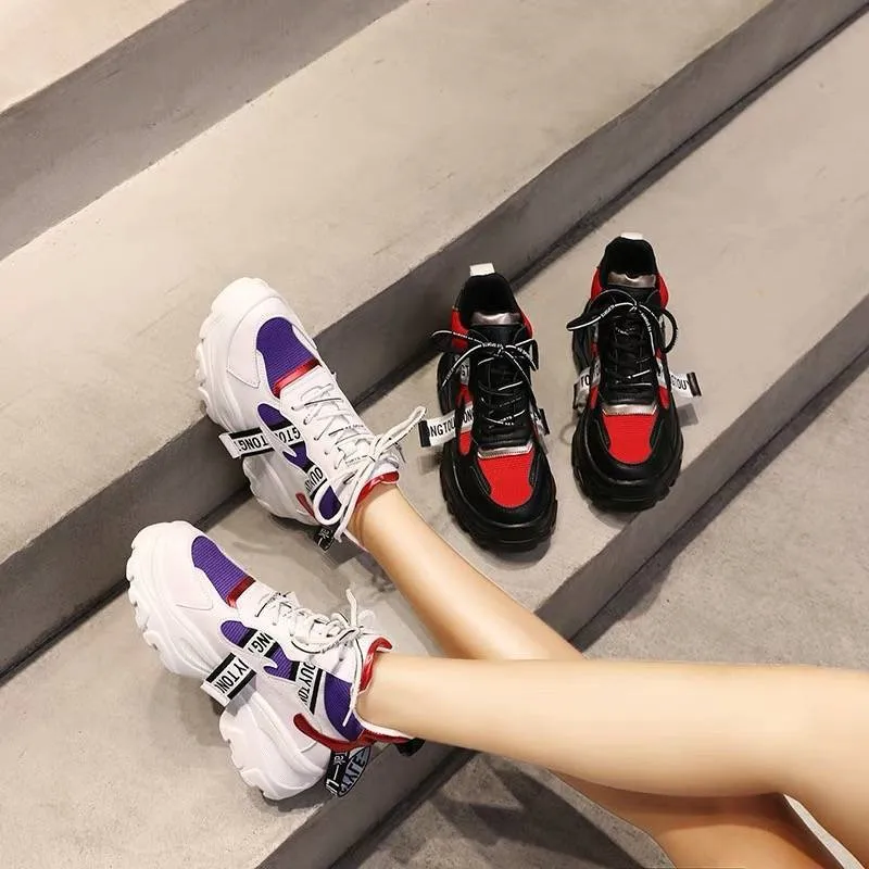 Новинка 2020 года женские удобные кроссовки розовые на танкетке zapatos De Mujer