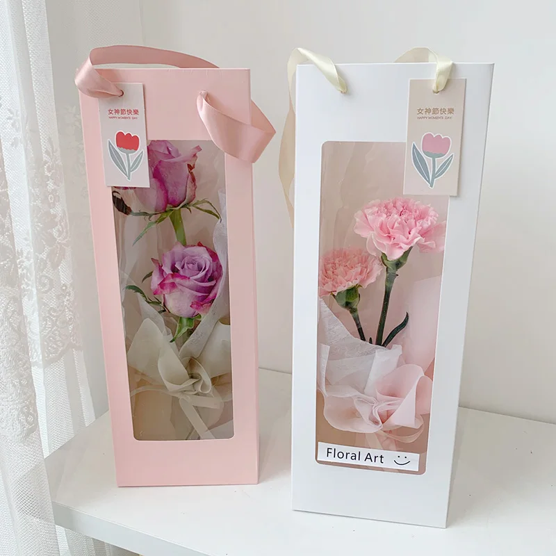 Портативный Цветочная коробка Водонепроницаемый бумага удобный подарочный