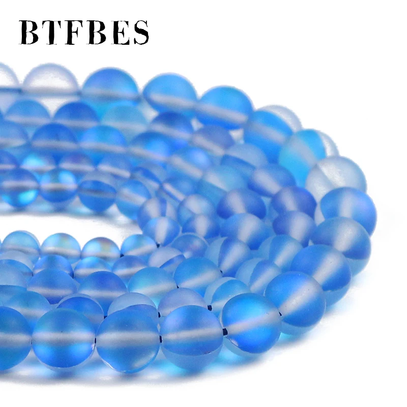 Матовый Лабрадорит BTFBES Lake Blue натуральный камень круглые бусины россыпью