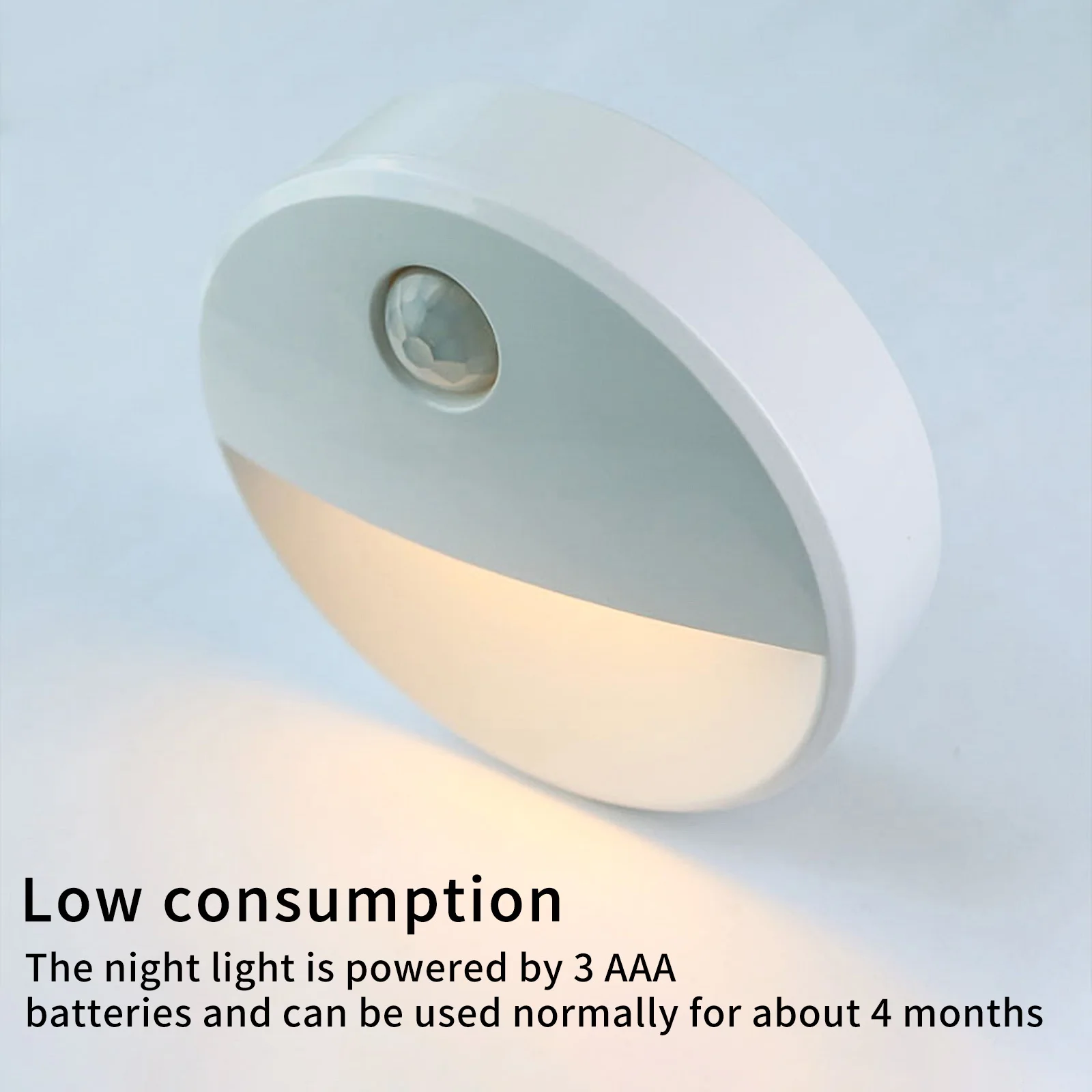 

Round Motion Sensor Night Light LED Human Body Induction Night Lamp Lightweight Induction Atmosphere Lamp For Corridor Bedside