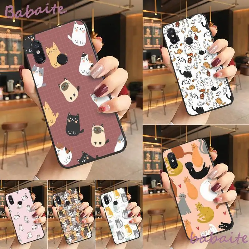 

Babaite Cute cat Customer High Quality Phone Case Phone Case For Redmi note 8 8Pro 8T 6pro Redmi 8 7A 6A Xiaomi mi 8 9