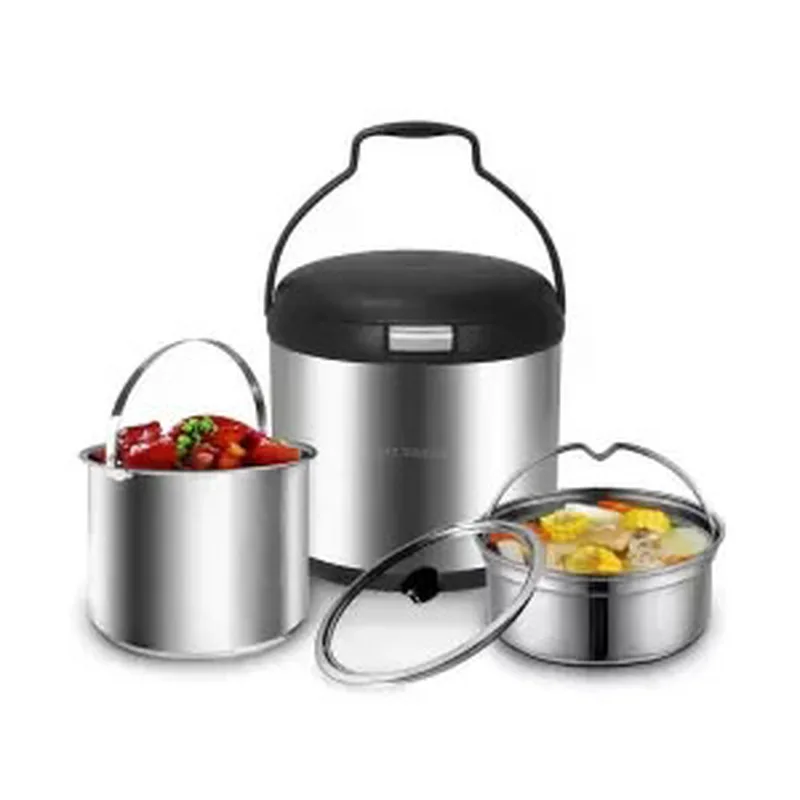 Stainless Steel Fire-free Cooking Pot Thickening Home Soup Energy Saving Insulation Barrel Hot | Дом и сад
