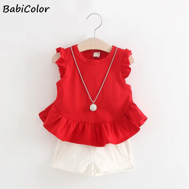 Детские цветные комплекты одежды для маленьких девочек Костюмы новорожденных