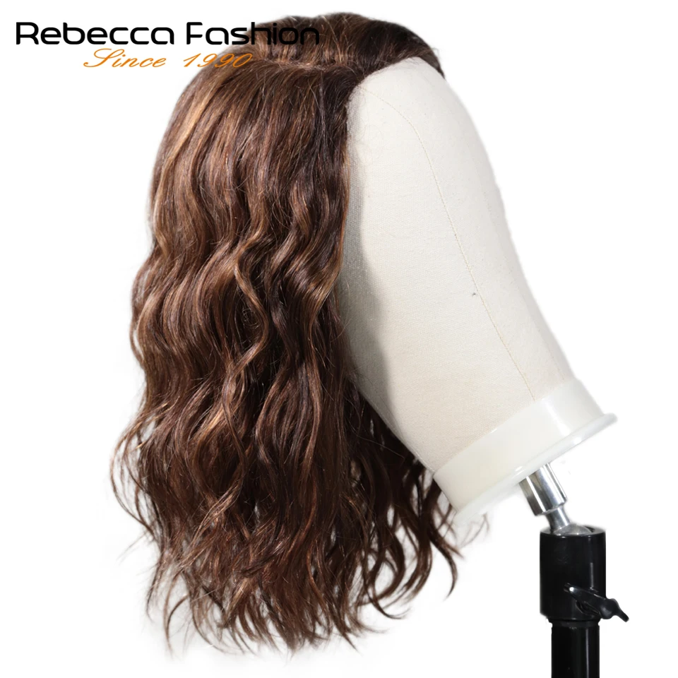 Натуральные волнистые человеческие волосы Rebecca парики на сетке для черных женщин
