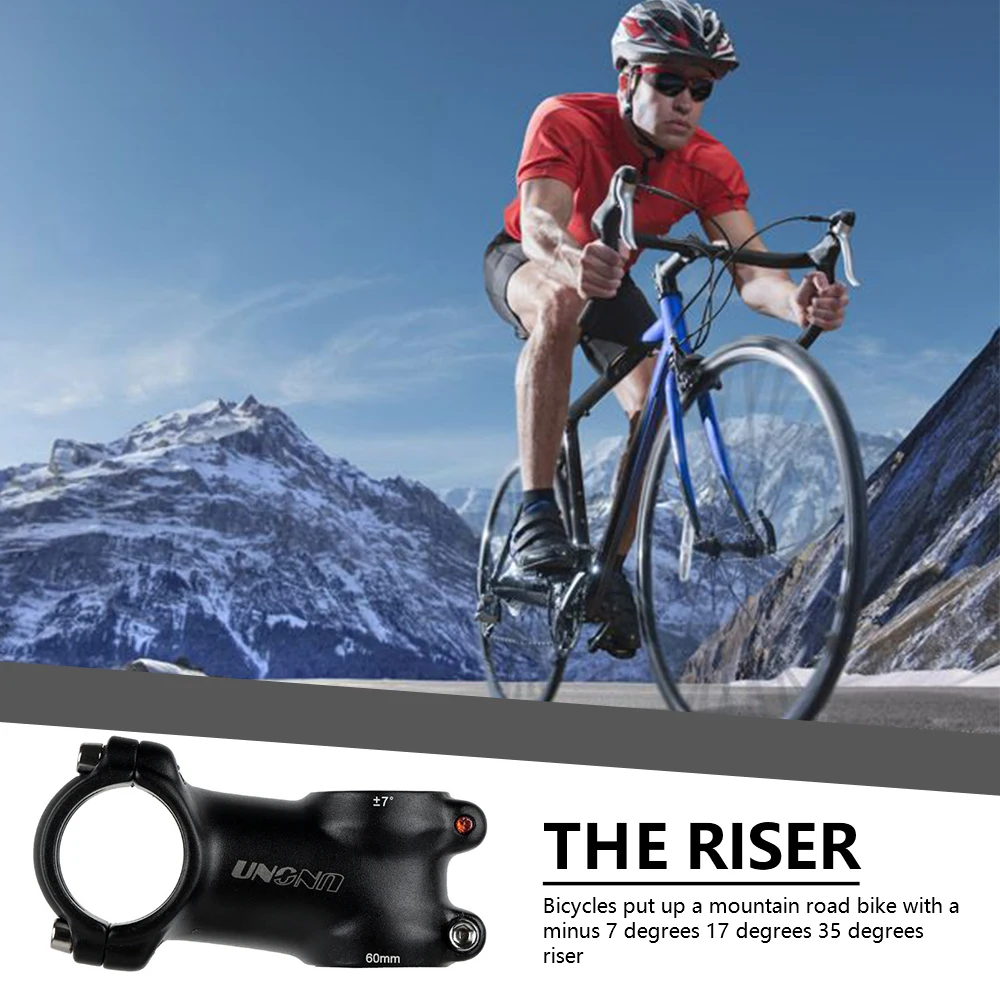 

UNO Bike Stem 7/17/35 Degrees Aluminum Alloy Bicycle Accessories 60-130mm Handlebar Stem Riser for Mountain Road Bike