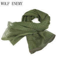 russian yeger woodland camo tactical army mesh cotton scarf hiking scarves sniper veil net 186cm86cm