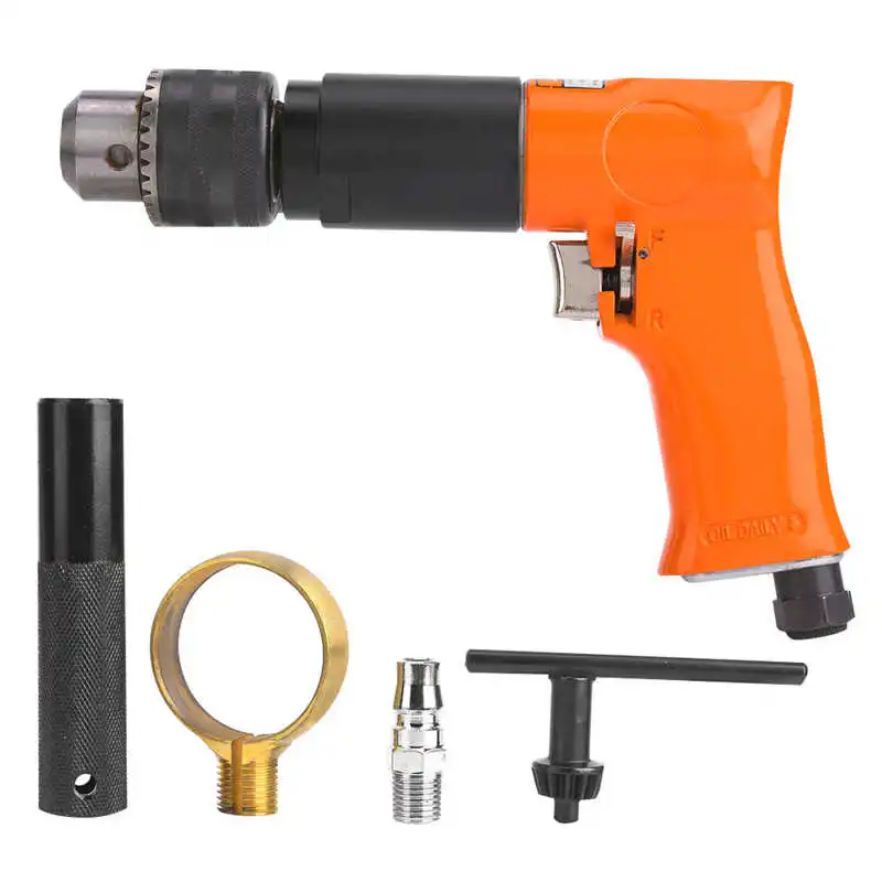 

Pneumatic Drill 1/2in Reversible Self-Locking Trigger Design Handle Air Tool 1600rpm Air Pneumatic Tools